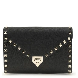 محفظة بوس توروس من جلد العجل الأسود