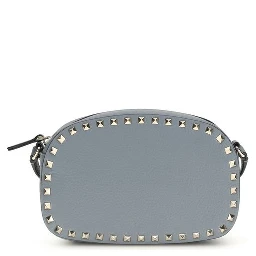 حقيبة كتف بوس توروس من جلد العجل الأزرق