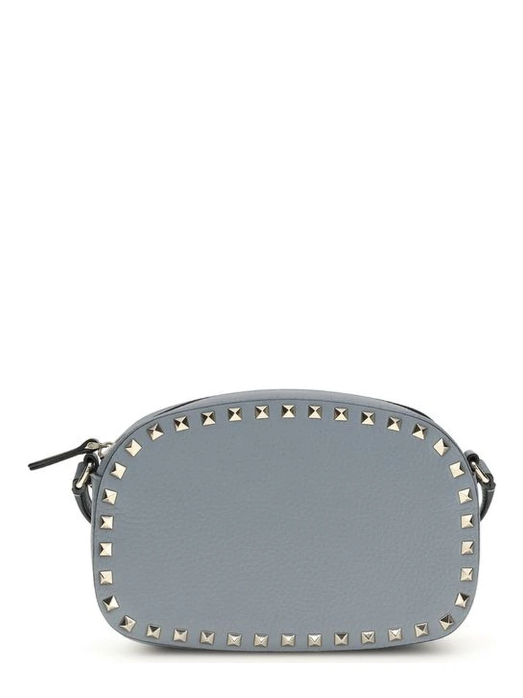 حقيبة كتف بوس توروس من جلد العجل الأزرق