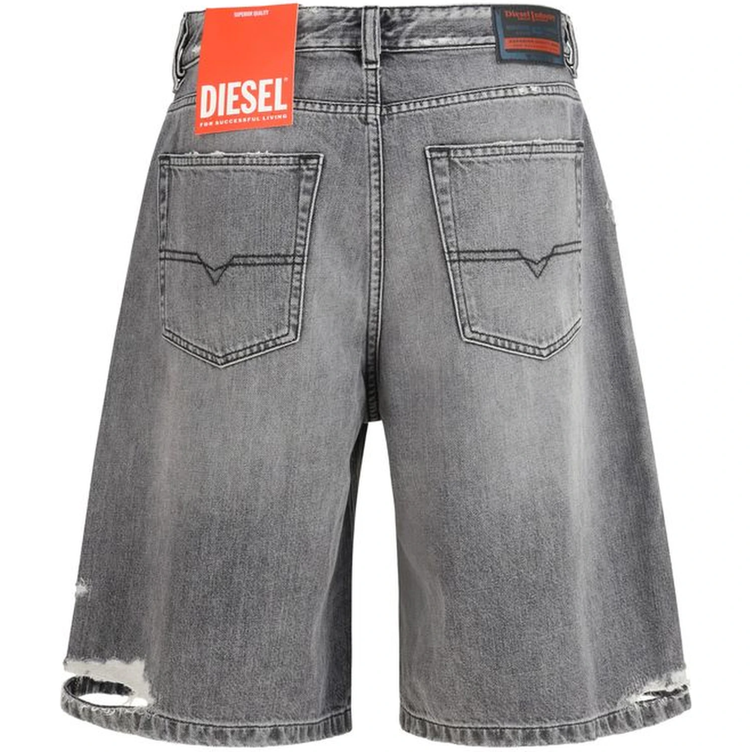 Gray Cotton Bermuda Shorts