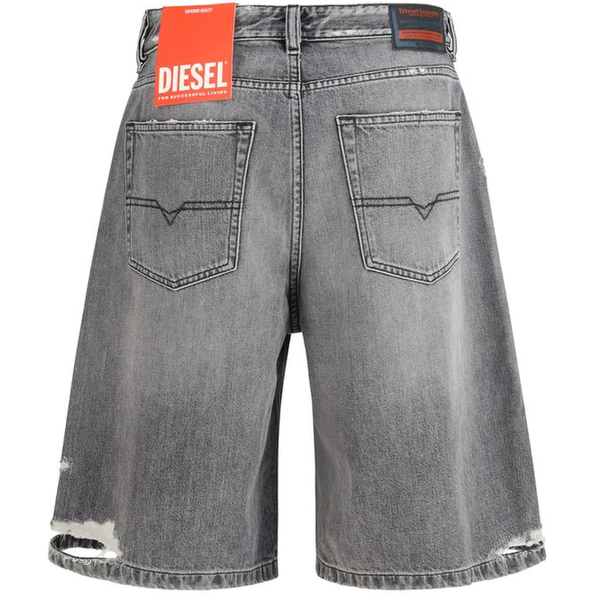 Gray Cotton Bermuda Shorts