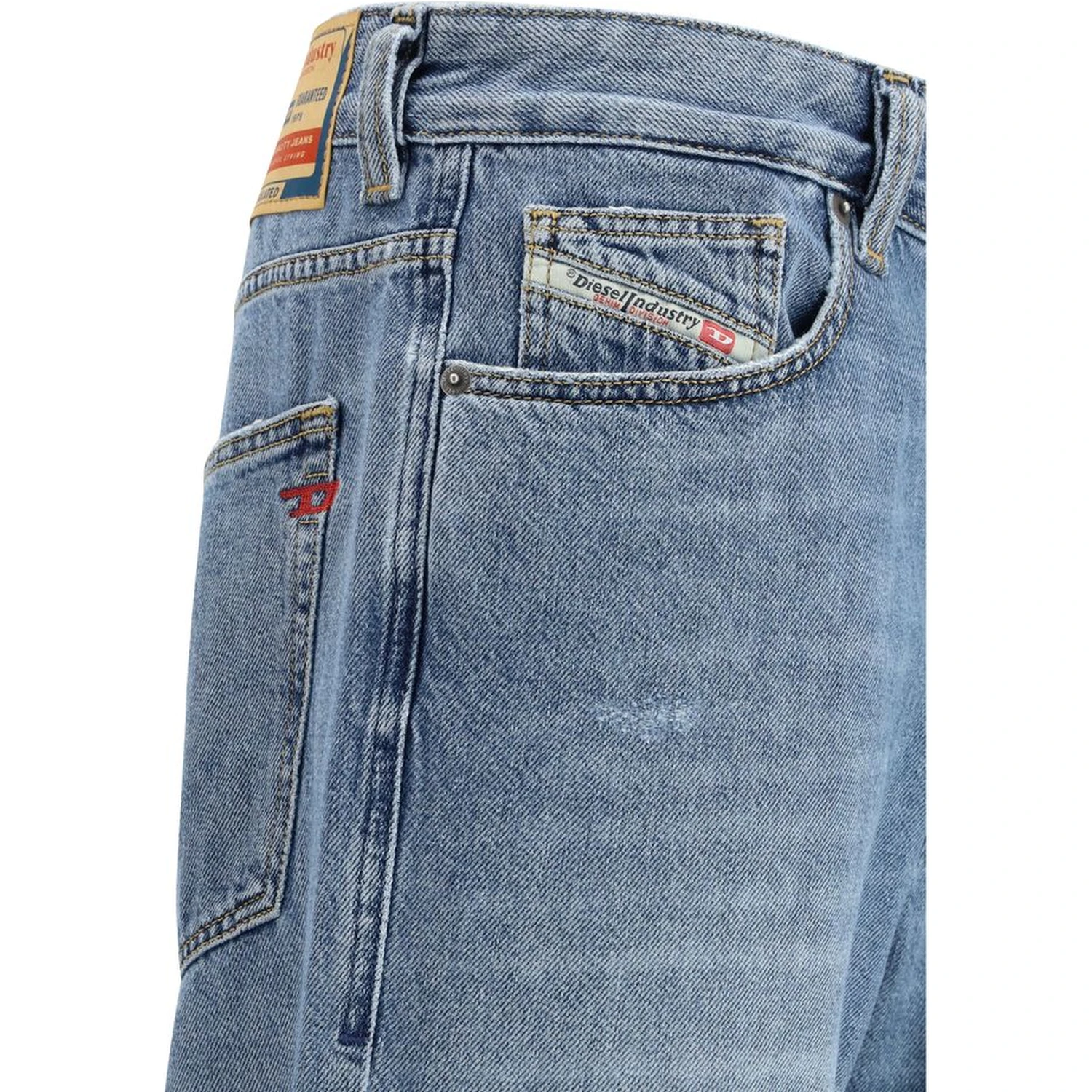Blue Cotton Relaxed Fit Jeans