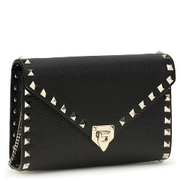 محفظة بوس توروس من جلد العجل الأسود