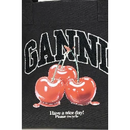 Black Recycled Cotton Shoulder Bag