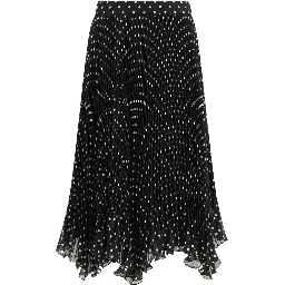 Black Viscose Midi Skirt