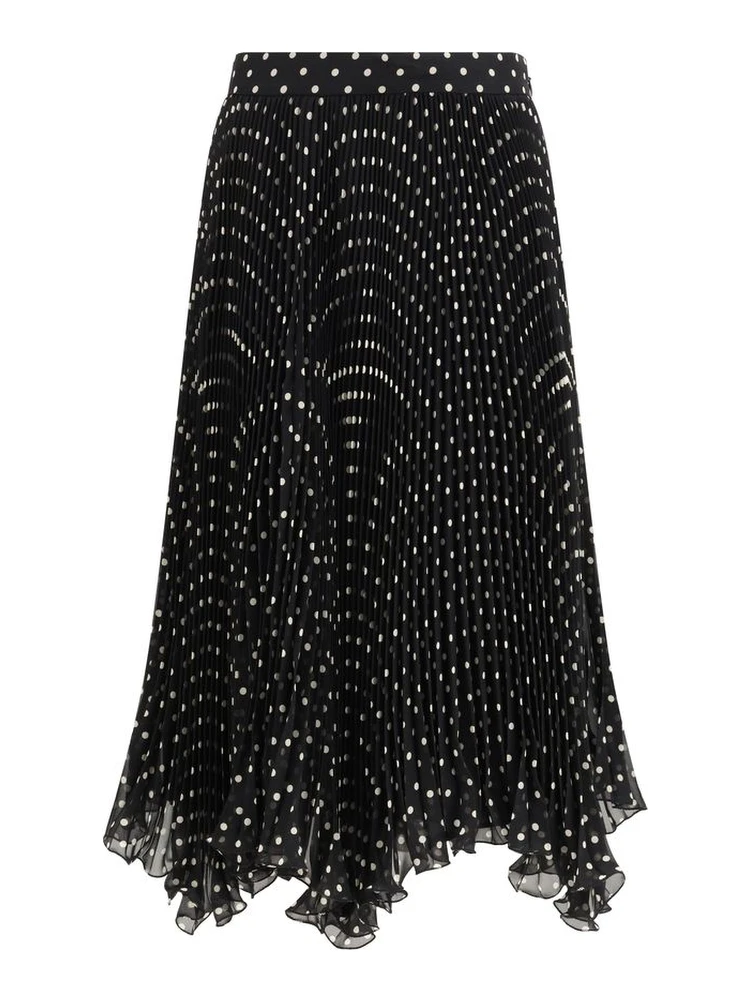 Black Viscose Midi Skirt