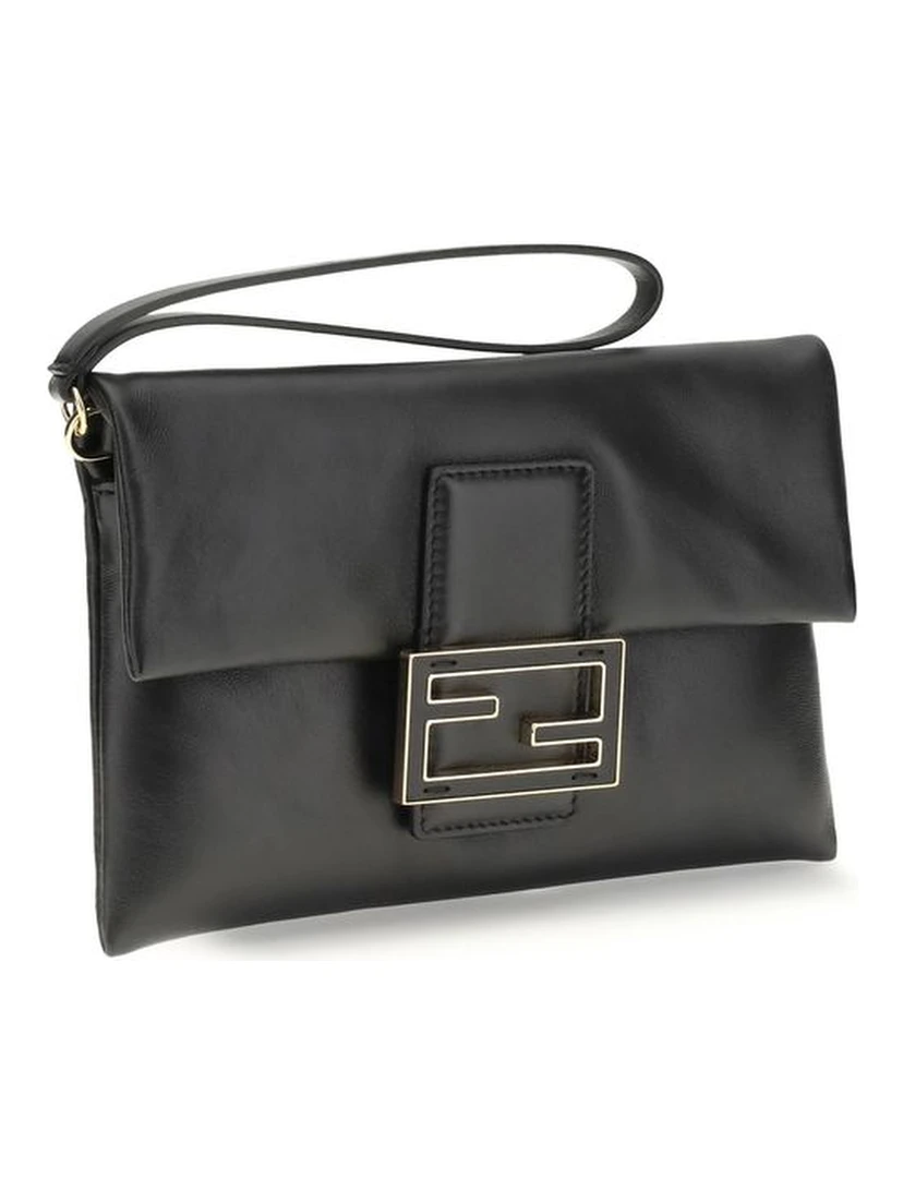 Black Calf Leather Bos Taurus Shoulder Bag