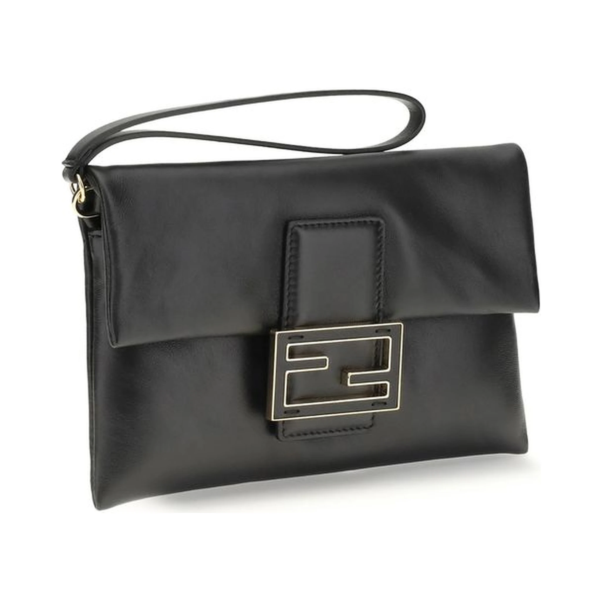 Black Calf Leather Bos Taurus Shoulder Bag