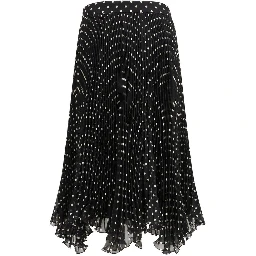 Black Viscose Midi Skirt