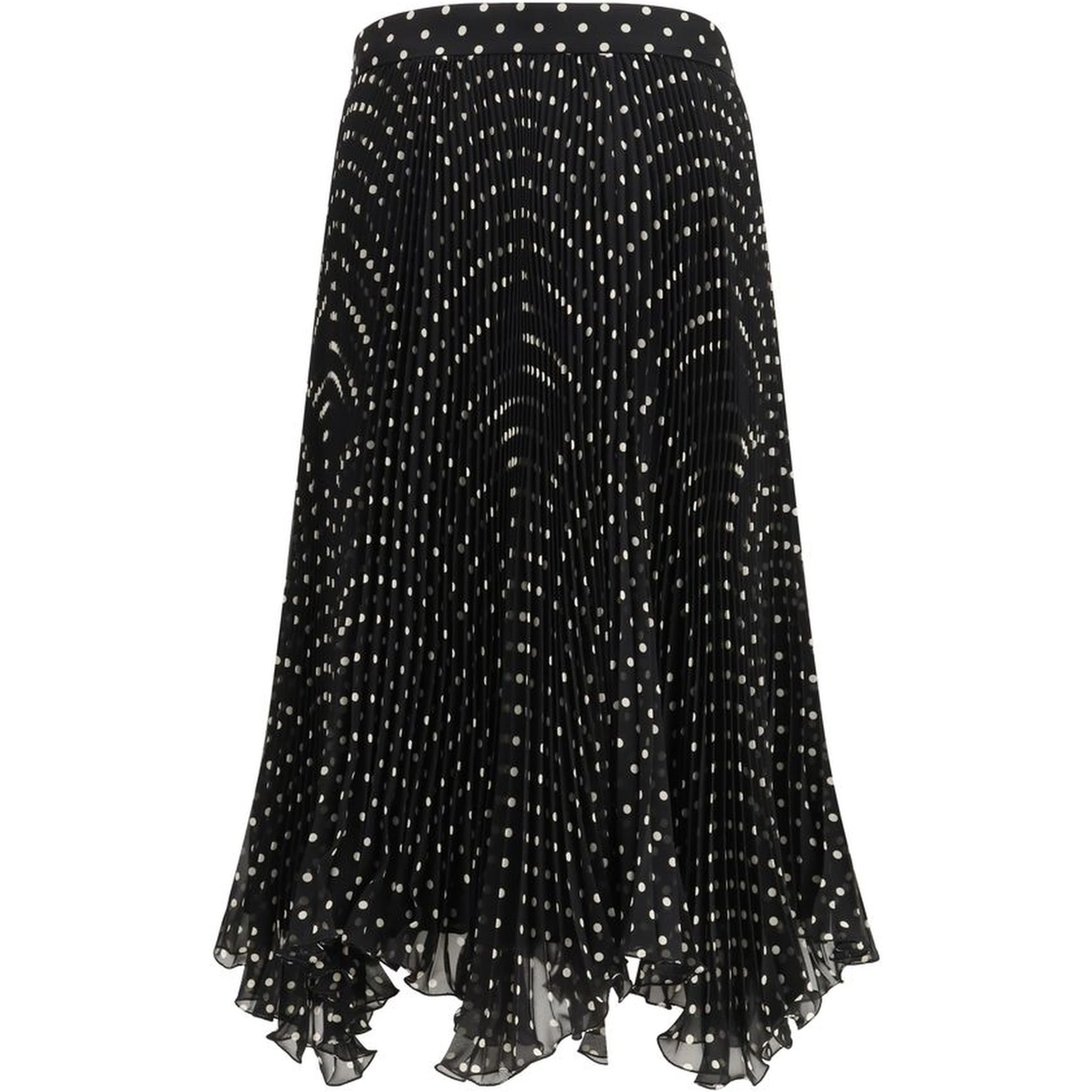 Black Viscose Midi Skirt