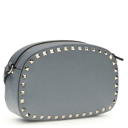 حقيبة كتف بوس توروس من جلد العجل الأزرق