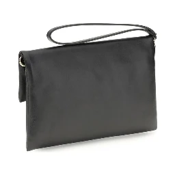 Black Calf Leather Bos Taurus Shoulder Bag