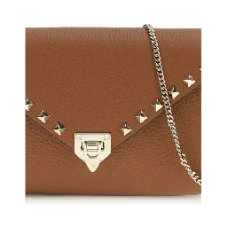 محفظة بوس توروس من جلد العجل ثنائي اللون