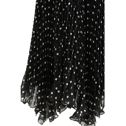 Black Viscose Midi Skirt