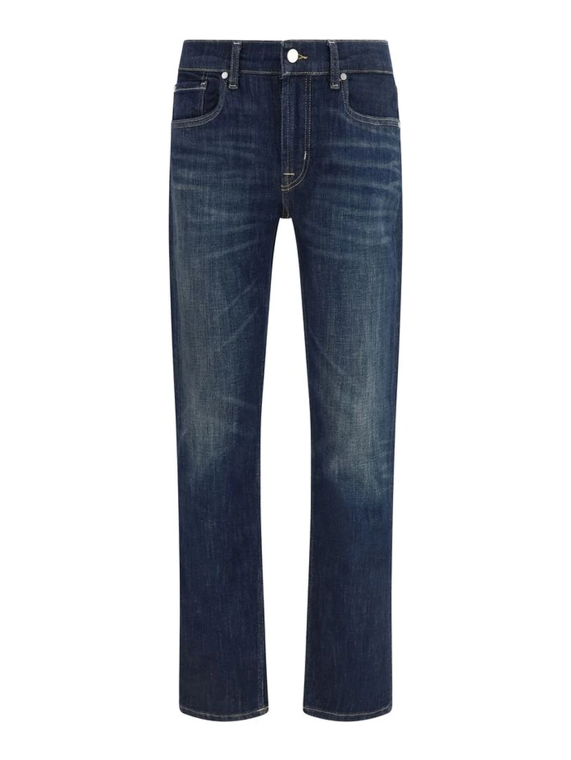 Black Cotton Flared Jeans