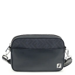 حقيبة كتف بوس توروس من جلد العجل الأزرق