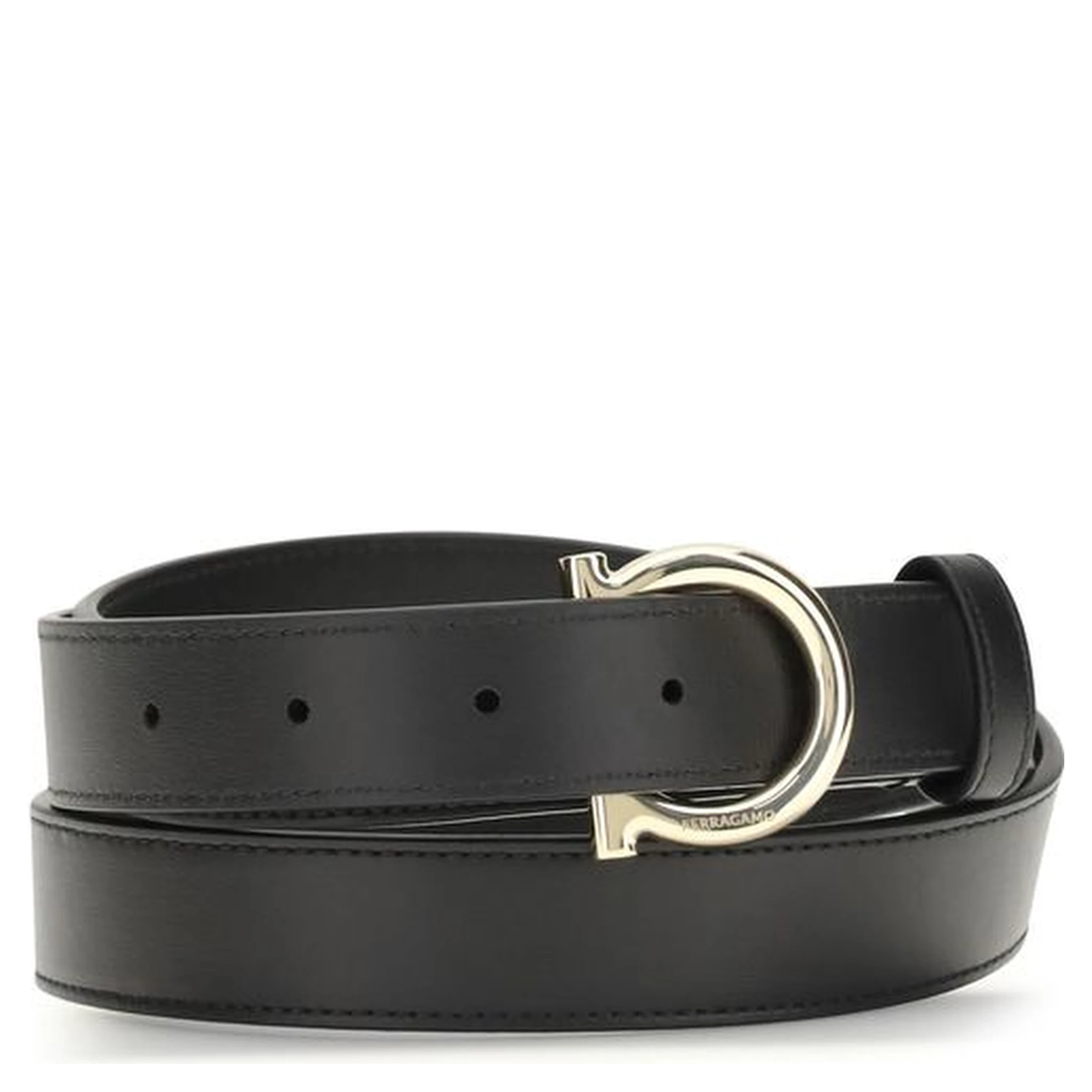 حزام بوس توروس العادي من جلد العجل الأسود