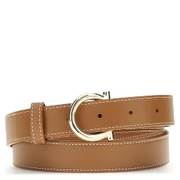 حزام بوس توروس عادي من جلد العجل البيج