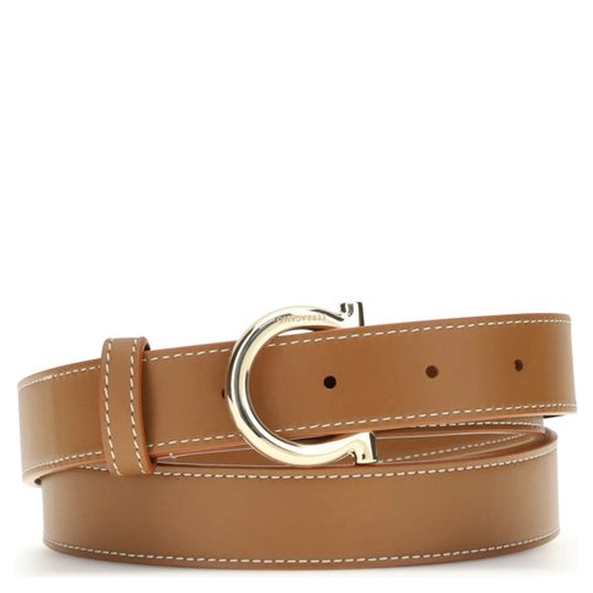 حزام بوس توروس عادي من جلد العجل البيج