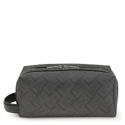 حقيبة يد بوس توروس من جلد العجل الأسود