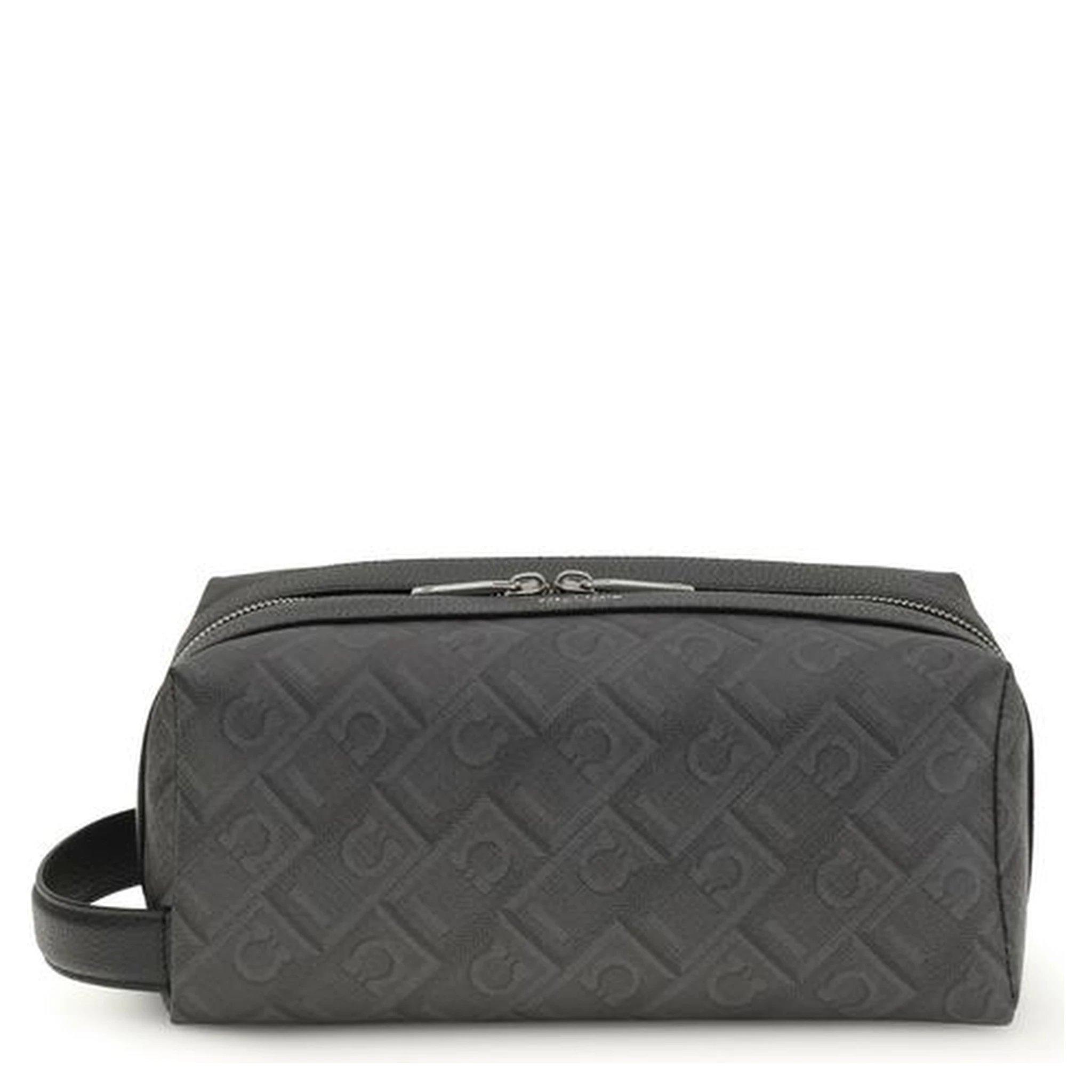 حقيبة يد بوس توروس من جلد العجل الأسود