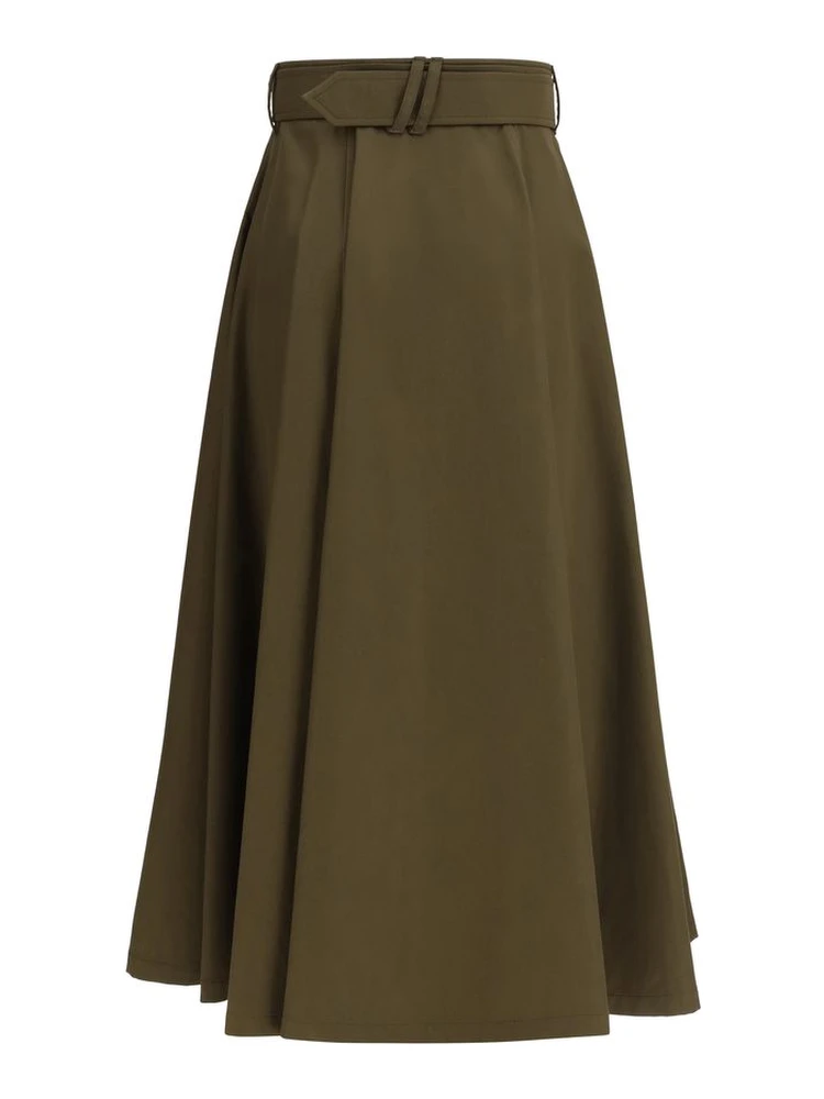 Bicolor Cotton Midi Skirt alternative