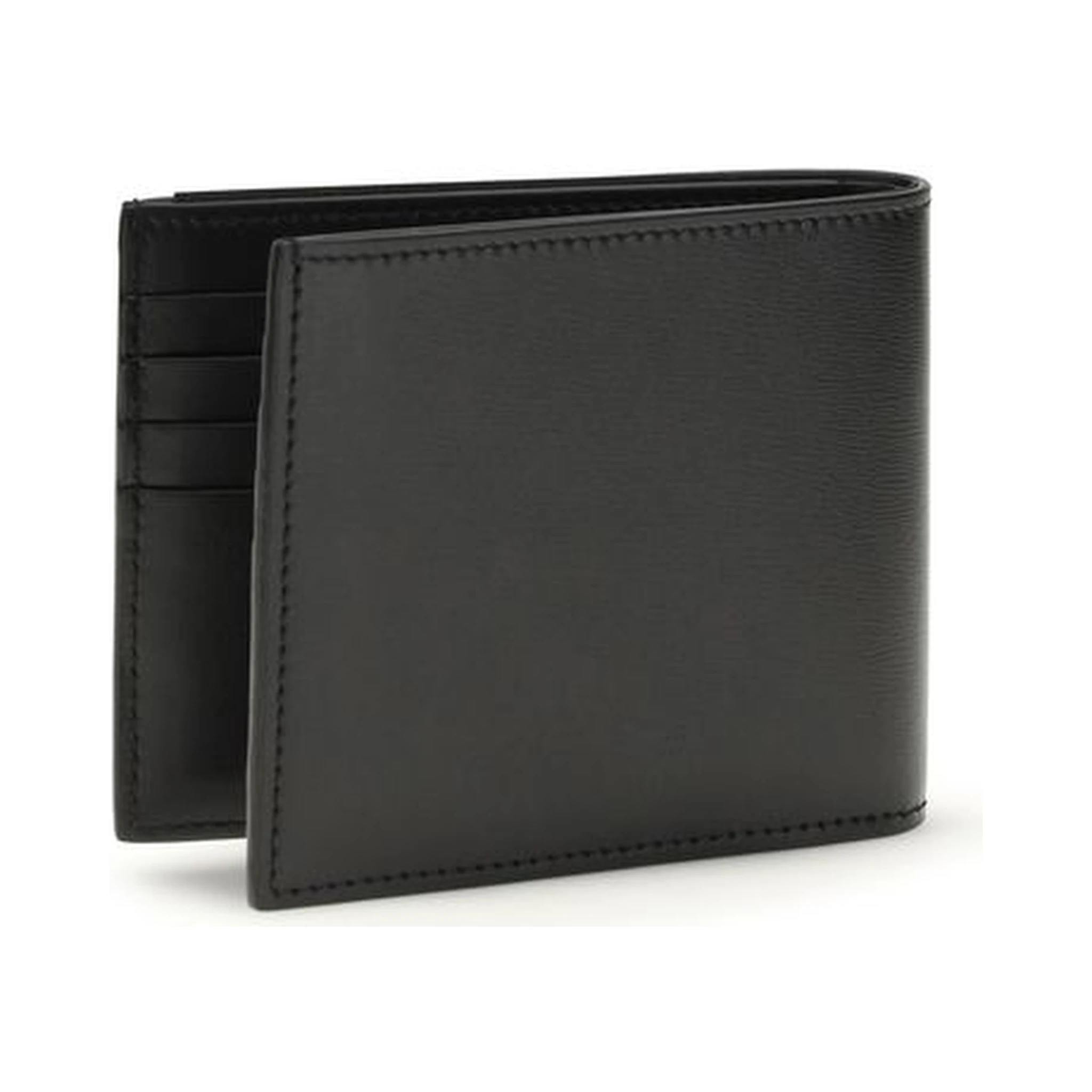 محفظة بوس توروس من جلد العجل الأسود