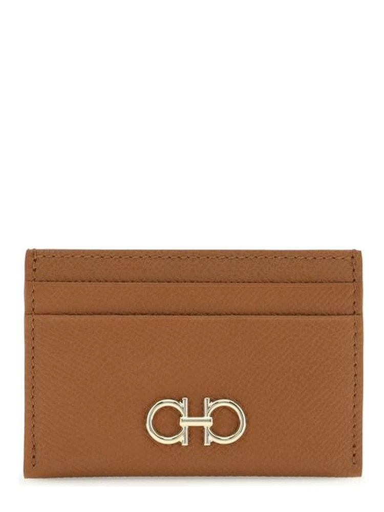 محفظة بوس توروس من جلد العجل البني