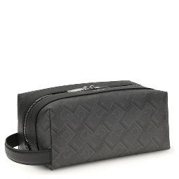 حقيبة يد بوس توروس من جلد العجل الأسود