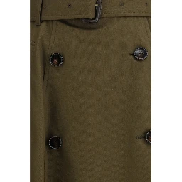 Bicolor Cotton Midi Skirt