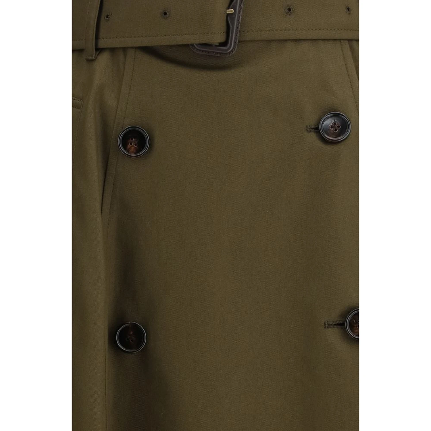 Bicolor Cotton Midi Skirt