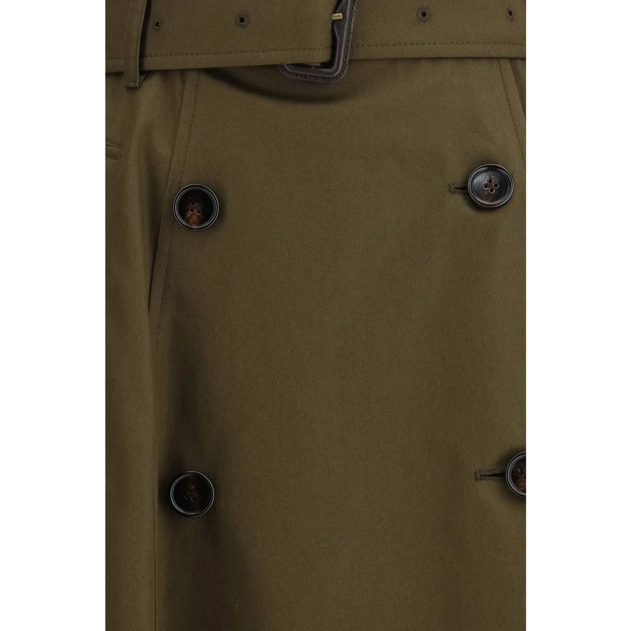 Bicolor Cotton Midi Skirt