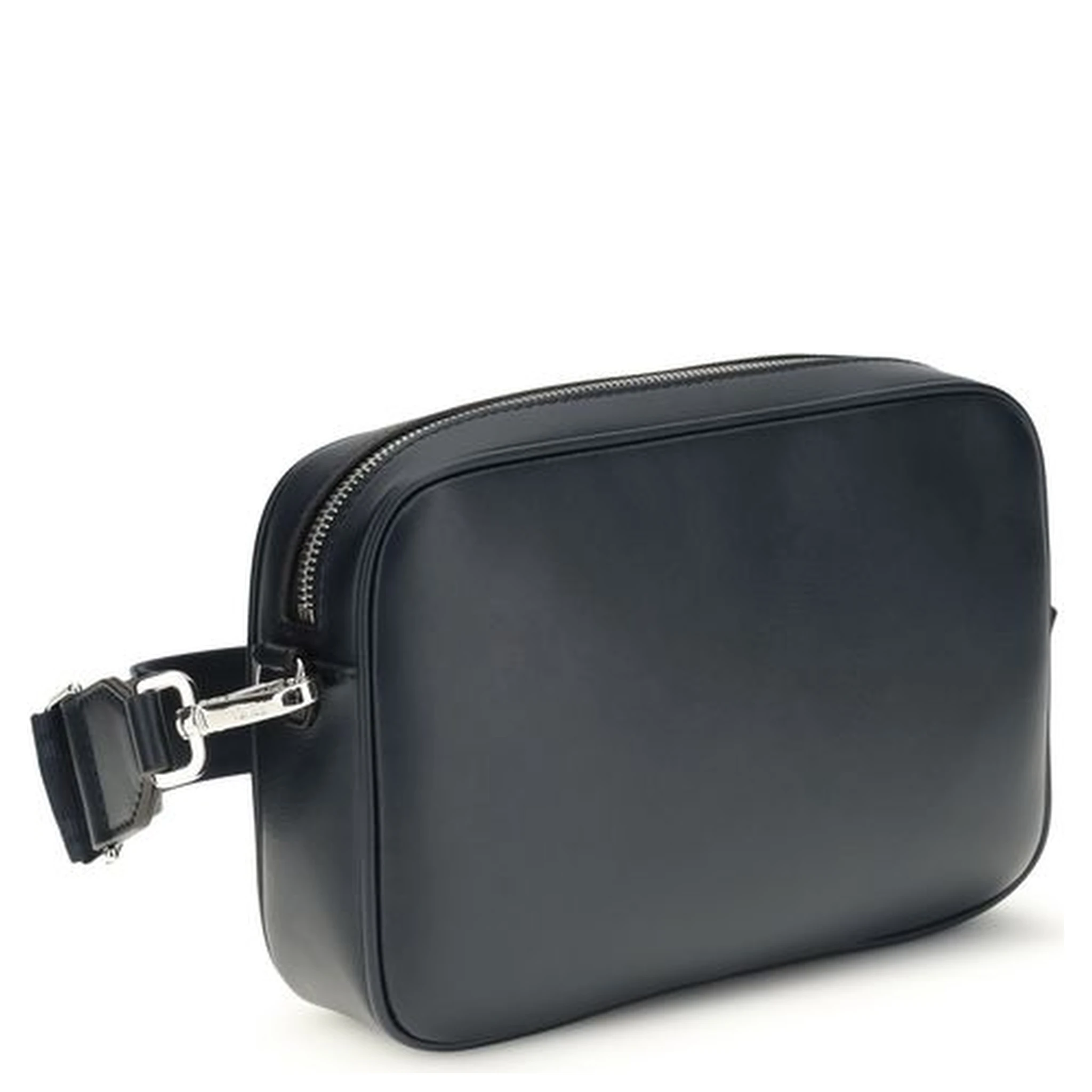 حقيبة كتف بوس توروس من جلد العجل الأزرق