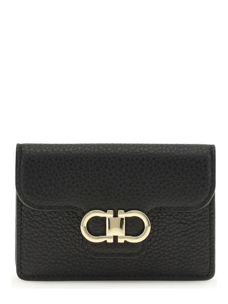 محفظة بوس توروس من جلد العجل الأسود