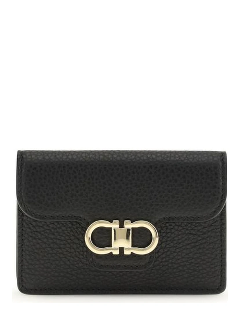 محفظة بوس توروس من جلد العجل الأسود