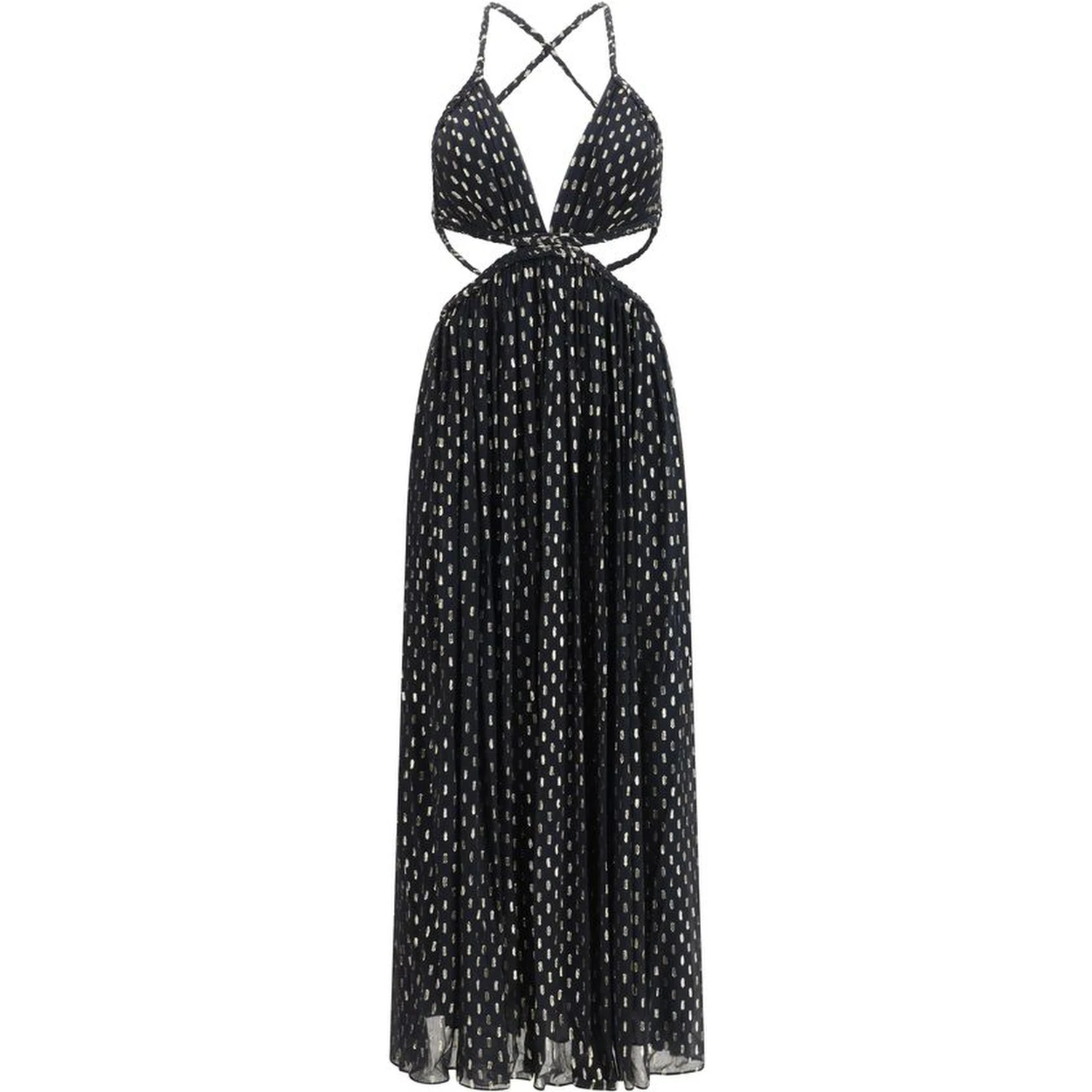 Black Viscose Long Dress