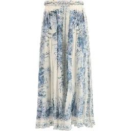 Multicolor Cotton Long Skirt