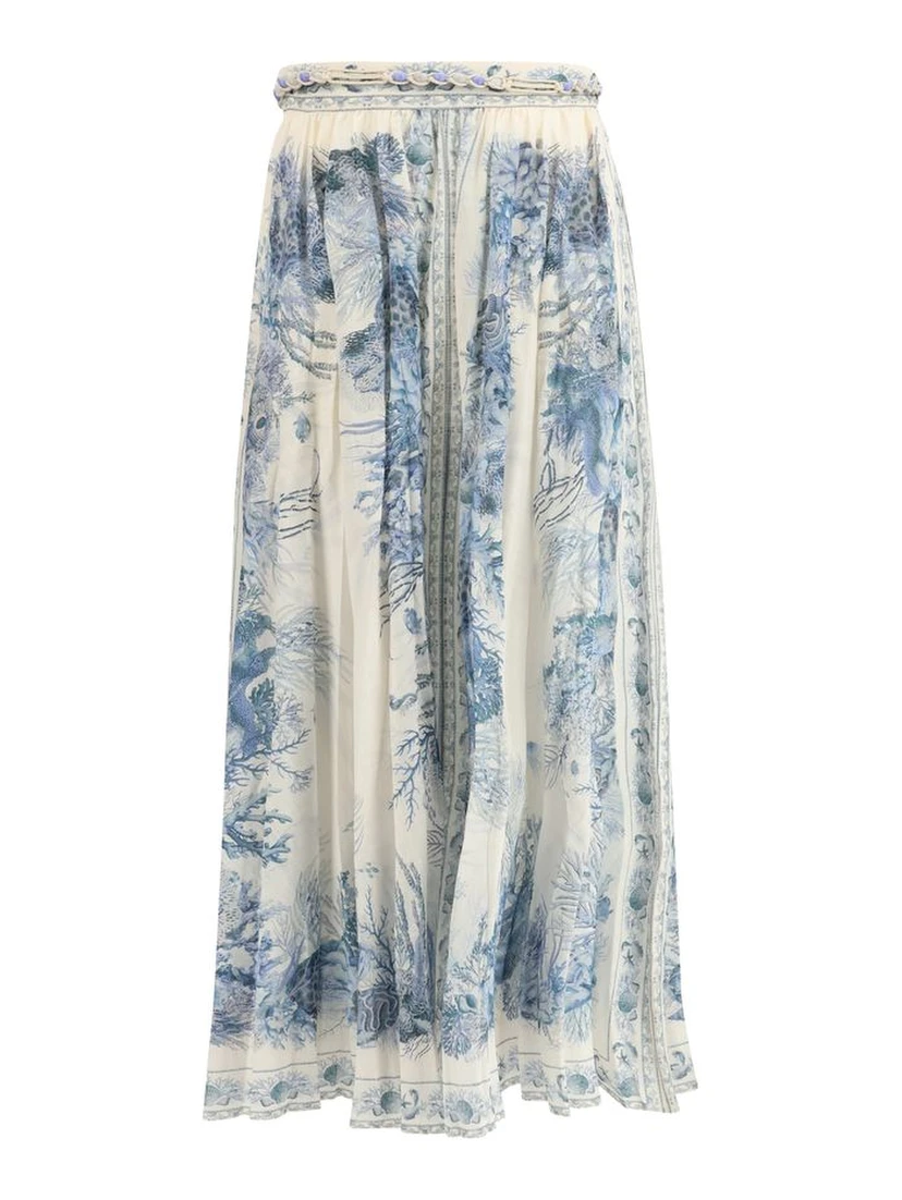 Multicolor Cotton Long Skirt