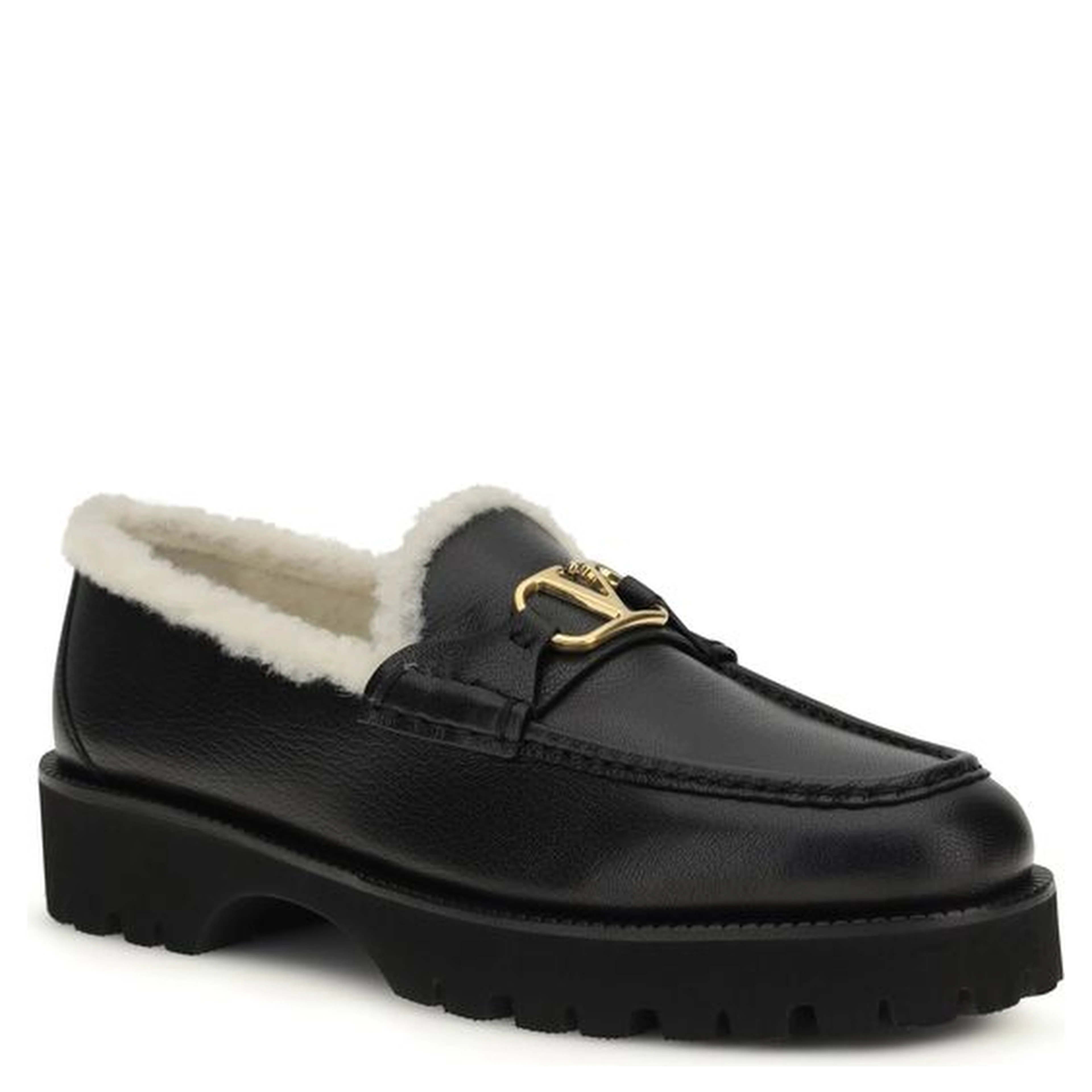 Black Calf Leather Bos Taurus Slip-On Loafers