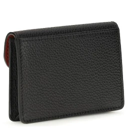 محفظة بوس توروس من جلد العجل الأسود