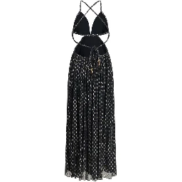 Black Viscose Long Dress