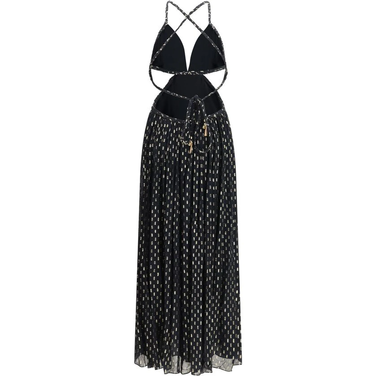 Black Viscose Long Dress