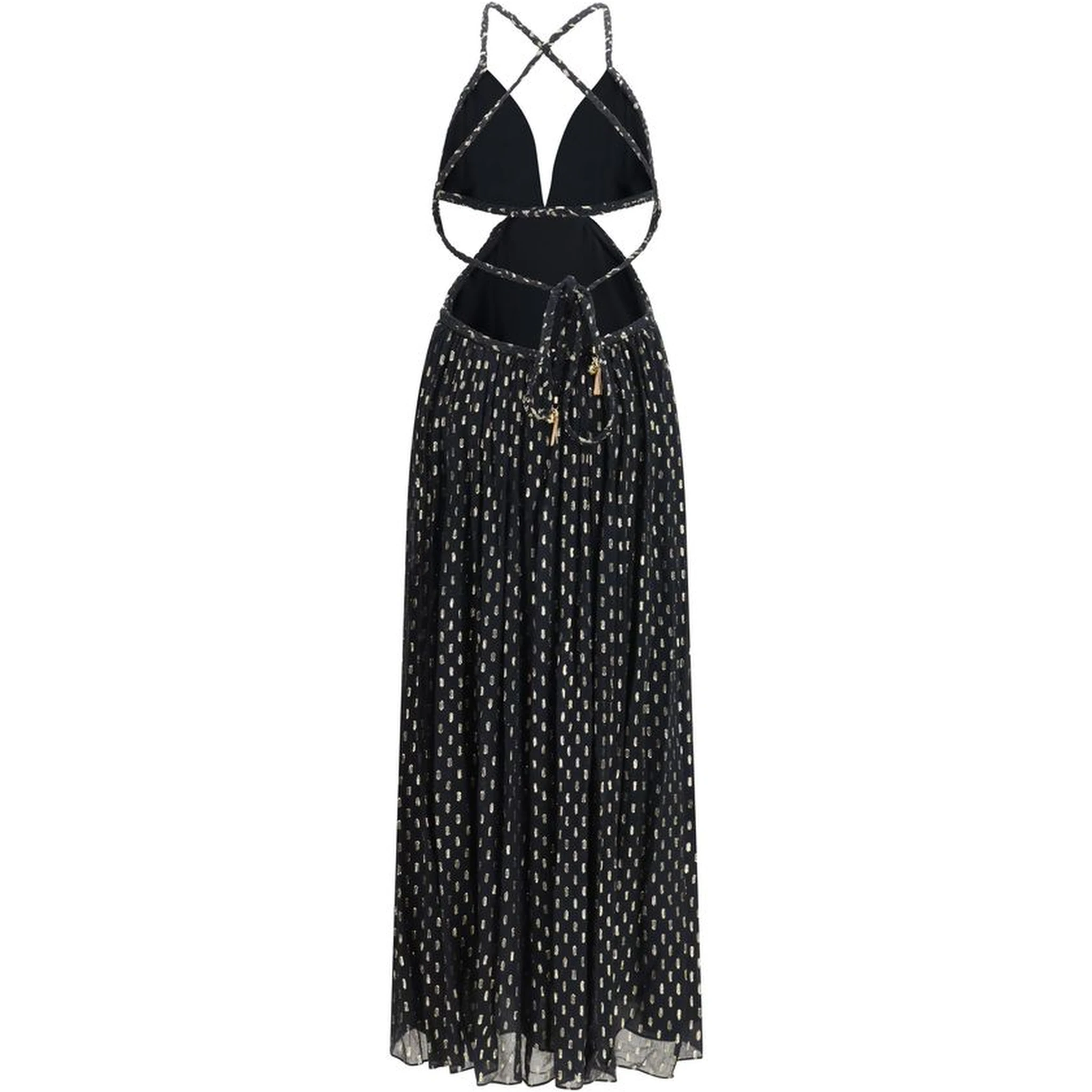 Black Viscose Long Dress