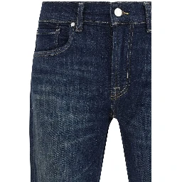 Black Cotton Flared Jeans