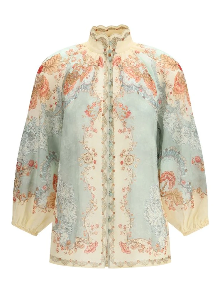 Multicolor Ramie Blouse