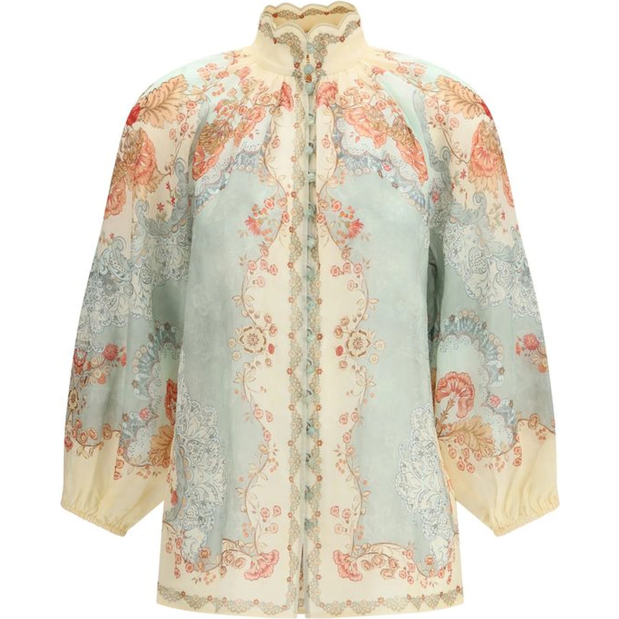 Multicolor Ramie Blouse