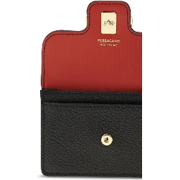 محفظة بوس توروس من جلد العجل الأسود