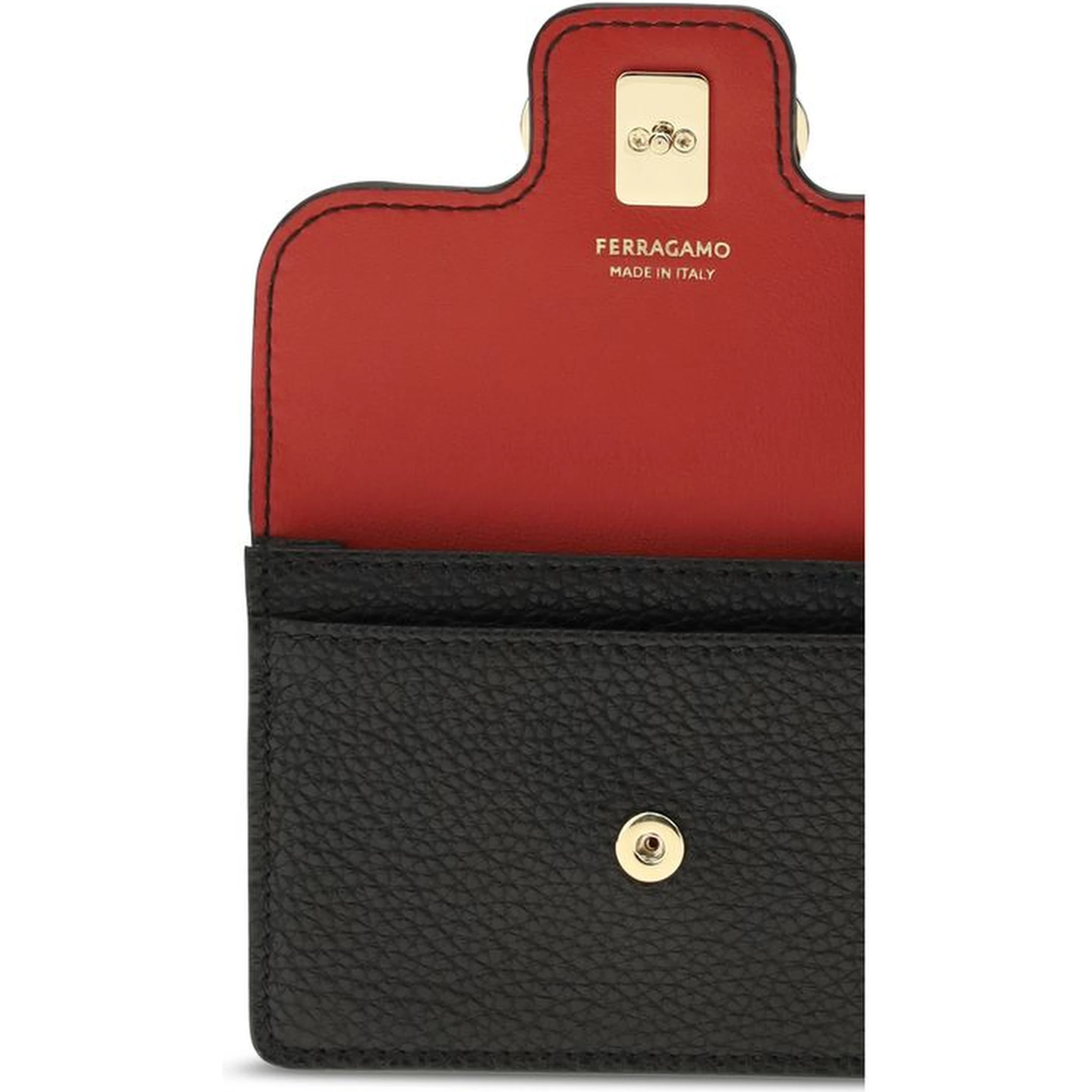 محفظة بوس توروس من جلد العجل الأسود