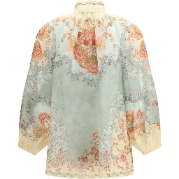 Multicolor Ramie Blouse