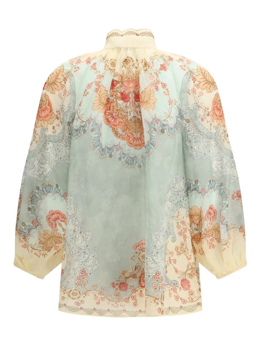 Multicolor Ramie Blouse